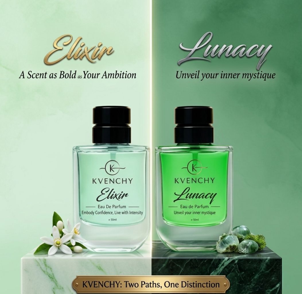 KVENCHY SP SERIES – ELIXIR & LUNACY (Men & Women Edition) Eau de Parfum – Dual Set  Size: 2 x 50ml  ☆