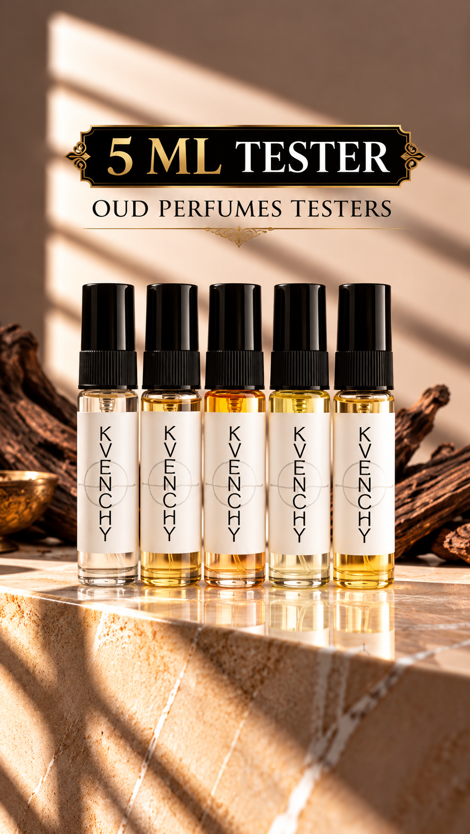 Top 5 Oud perfume Testers Bundle - 5 ML Each