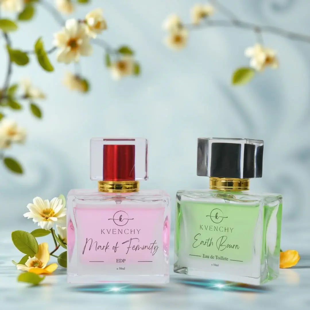 KVENCHY SP SERIES – EARTH BOURN & MARK OF FEMININITY (Men & Women Edition) Eau de Parfum – Dual Set Tributes to Issey Miyake & Bright Crystal Absolu Size: 2 x 50ml - KVENCHY